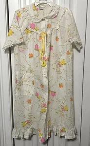 Vestido de colección Carole Duster Prendas de salón Vestido de día Vintage Cottagecore Floral M - Imagen 1 de 10