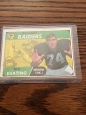 1968 Topps Football Tom Keating Oakland Raiders  Card #116 Great for Grading
