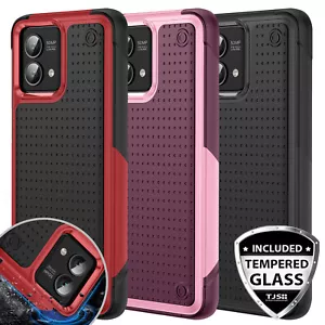 Für Moto G Stylus 5G 2023 Etui rutschfest Militärqualität stoßfest + gehärtetes Glas - Bild 1 von 35