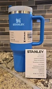 Stanley 40 Oz Quencher Tumbler NWT Azure Blue - Picture 1 of 1