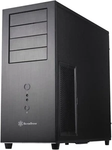 SilverStone Temjin Series SST-TJ04B-E Black Aluminum front panel, steel body - Picture 1 of 5