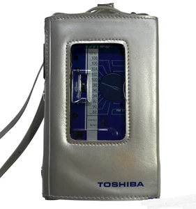 Toshiba Stereo Cassette Player Grey with Case and Radio Cassette Vintage 1980's - Picture 1 of 10