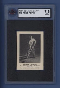 1951-52 Laval Dairy QSHL #42 RENE PEPIN KSA 7.5 NM+ Sherbrooke SAINTS - Picture 1 of 2