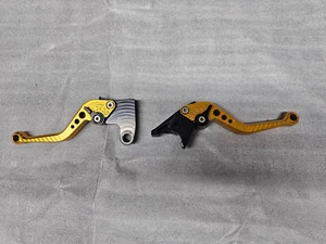 Triumph Rocket III Street Triple Tiger Pazzo Levers T333 F14 Gold Short - Picture 1 of 3