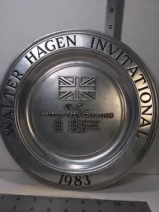 WALTER HAGEN INVITATIONAL British Open Champion Pewter Plate 10" 1983 - Picture 1 of 5