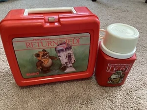 Vintage Star Wars Wicket W Warrick ROTJ komplette Brotdose mit Thermoskanne 1983 Kenner - Bild 1 von 3