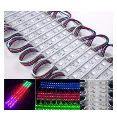 X3 MODULI LED RGB Multicolore 12V IP68 Impermeabile Insegna Camper Tuning - Immagine 1 di 4