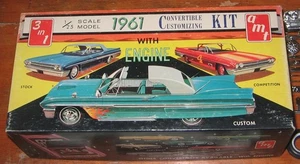 AMT 1961 Pontiac Bonneville Cabrio Bausatz #K-611 Annual ungebaut unvollständig 61 - Bild 1 von 13