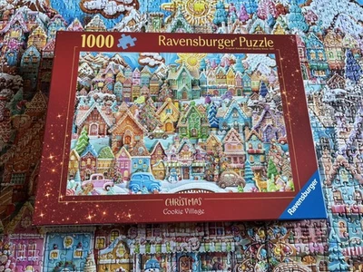 Ravensburger, 1000 piece Jigsaw Puzzle, Christmas Cookie Village. Complete - Image 1 of 4