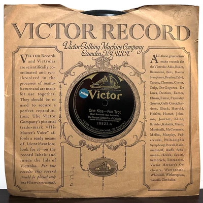 Benson Orch. Of Chicago - One Kiss (1921) - 10" Shellac 78RPM Record - E+ - Image 1 of 4