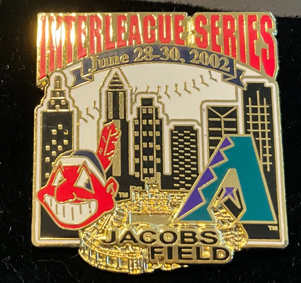 Cleveland Indians vs Arizona Diamondbacks 2002 Interleague  Pin Chief Wahoo - Image 1 of 1