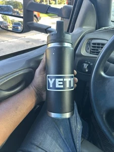 Yeti Rambler Chug Cap Dark Black 18Oz Stainless Steel Portable Water Bottle - Foto 1 di 5