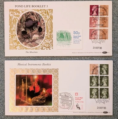 GB Benham Large Silk Covers:  2x 1996 Booklet Panes - Image 1 of 2