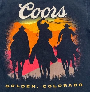 Coors Beer Golden Colorado T-Shirt Small schwarz Cowboy Rodeo Lasso Brew - Bild 1 von 11