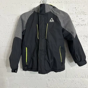 Gerry Boys Jacket S 7-8 Gray Green Winter Hooded Warm AK1 - Picture 1 of 5