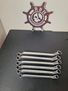 SNAP ON 6 PC XO FLANK DRIVE SAE 12PT DEEP OFFSET BOX WRENCH SET - Bild 1 von 7