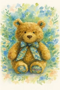 JE08 Jellycat Inspired Kate & MIllie LIberty Bartholomew Print Poster A4/A3 - Picture 1 of 1