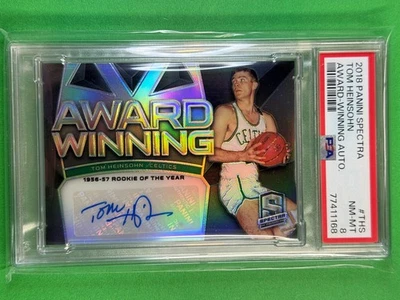 TOMMY HEINSOHN 2018 Spectra 6/75 AWARD WINNING Rookie of the Year auto PSA 8 THS - Image 1 of 2