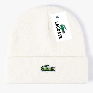 LACOSTE Erwachsene Strickmütze Beanie Winter Outdoor Elastizität Strickmütze weiß - Bild 1 von 1