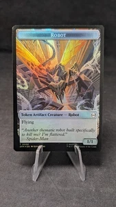 Robot \\ Food Token FOIL - MTG Magic the Gathering Spiderman - Crimped - Picture 1 of 4