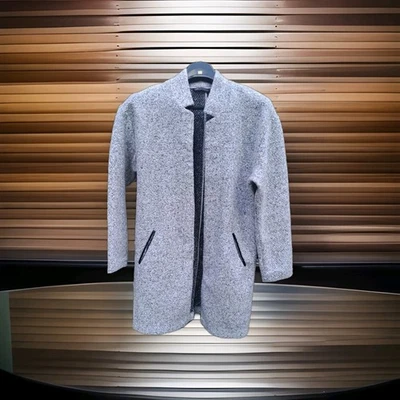 M&S Collection~Ladies Grey Marl Open Front Long Sleeves Coat Side Pockets UK 10 - Image 1 of 4