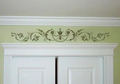 Marie-Antoinette Lower Panel Stencil - Elegant Stencil for Walls or Headpiece - Image 1 of 4