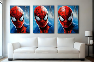 Spider Man Triptych Unique Movie (3) Triptych Three Multi Set Poster or Canvas