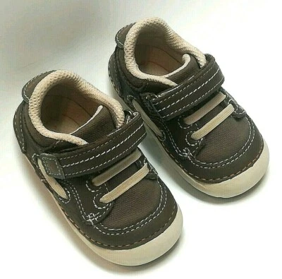 Stride Rite SRT SM Toddler Boys Dawson Walking Shoes Brown Leather Sneaker - Image 1 of 4
