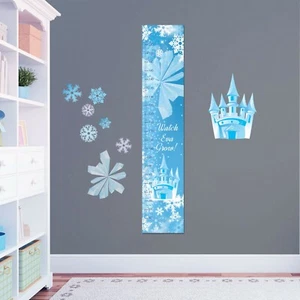Girls Princess Customised Height Growth Chart + matching design Wall Stickers - Picture 1 of 12