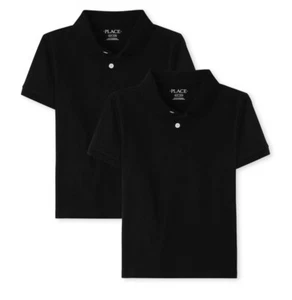 Black Polo School Uniform Shirt 2-Pack - Picture 1 of 2