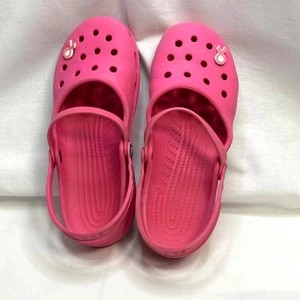 Scarpe Crocs Shayna donna 9 rosa Mary Jane sandali slip on ballerine charm - Foto 1 di 17