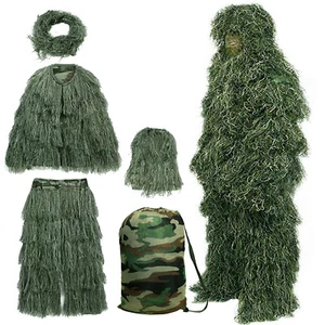 5 in 1 Ghillie Suit 3D Camouflage Hunting Apparel for Adults/Youth, S/M/L/XL/XXL - Picture 1 of 43