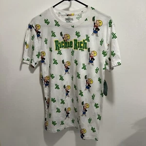 Richie Rich Character Money All Over Print Shirt Sleeve Graphic T-Shirt (S) - Picture 1 of 7
