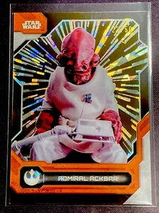 2024 Topps High Tek Star Wars #2 ADMIRAL ACKBAR GOLD DIFFRACTOR #d 22/50 - Picture 1 of 2