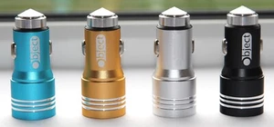 ***Pair*** of Dual Socket USB Fast Charging Car Cigarette Lighter Power Adapters - Picture 1 of 6