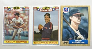 Tarjetas de novato 1987 Topps Baseball Buice, Downs y Roenicke - Imagen 1 de 2