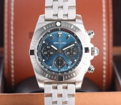 Breitling Chronomat 44mm, Blue Dial - Stainless Steel on Bracelet, AB0115101C1A1 - Image 1 of 4