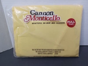 Lenzuolo piatto completo Cannon Monticello vintage giallo sole NOS - Foto 1 di 8