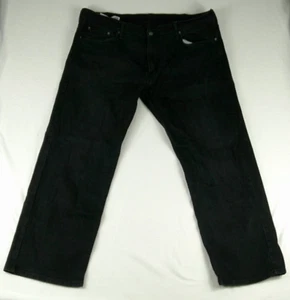 Levis 569 Jeans Mens 40x31 Black Loose Straight Mid Rise Medium Wash Denim - Picture 1 of 9