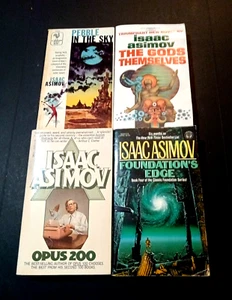 Isaac Asimov lot The Gods Themselves Opus 200 Foundations Edge Pebble in the Sky - Picture 1 of 3