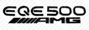 Black Gloss Emblems Badges Logos Letters for Mercedes-Benz EQE 500 SUV AMG V295 - Picture 1 of 9