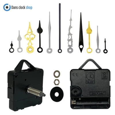 Supersize Ticking Quartz Clock Movement Mechanism Motor 30mm Shaft Metal Hands - Image 1 of 4