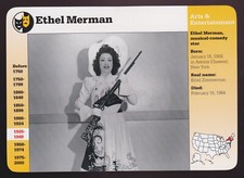 ETHEL MERMAN Annie Get Your Gun Actress Photo 1996 GROLIER STORY OF AMERICA CARD
