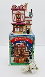 NOMA Dickensville Lighted Christmas Village Law Office & Candle Shop Works - Picture 1 of 9