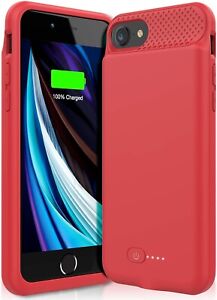 Wireless Charging Protective Battery Case for iPhone 8 And iPhone 7 RED
