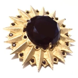 Vintage Mid Century Brosche Anhänger rot Strass Starburst - Bild 1 von 5