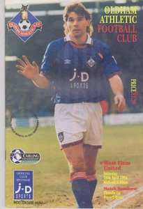 Programme / Programma Oldham Athletic FC v West Ham United 10-04-1994 - Imagen 1 de 1