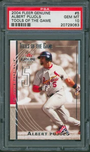 2004 Fleer Genuine Tools Of The Game ALBERT PUJOLS #5 Cardinals SP PSA 10 Pop 5 - Picture 1 of 2