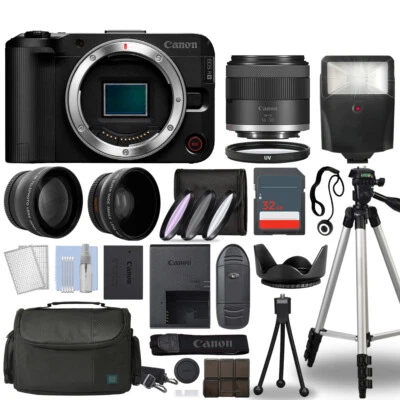 Canon EOS R50 V Mirrorless Camera Body + 3 Lens Kit 14-30mm + 32GB+ Flash & More - Image 1 of 4