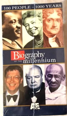 M/54 Biography of the Millennium 100 People-1000 Years A&E 4 VHS Box Set Sealed - Image 1 of 4
